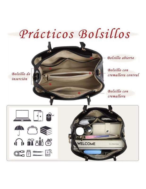 Bolsa Satchel Pink Brule Blkribbon Para Mujer image number null