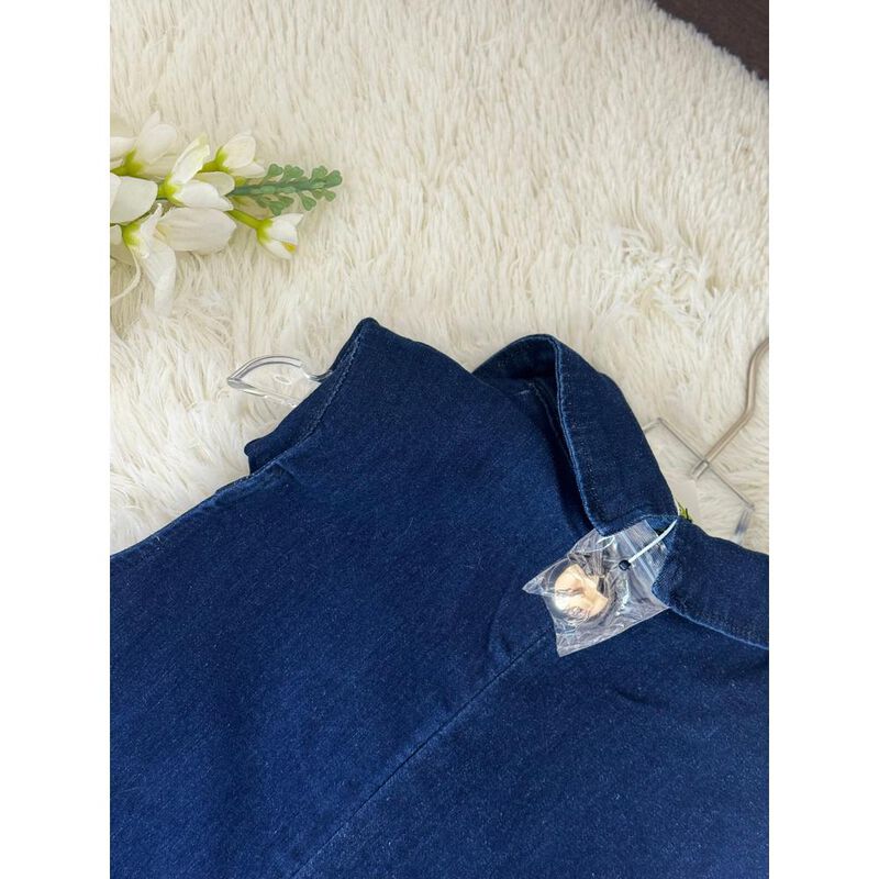 Vestido sastre de mezclilla con botones image number null