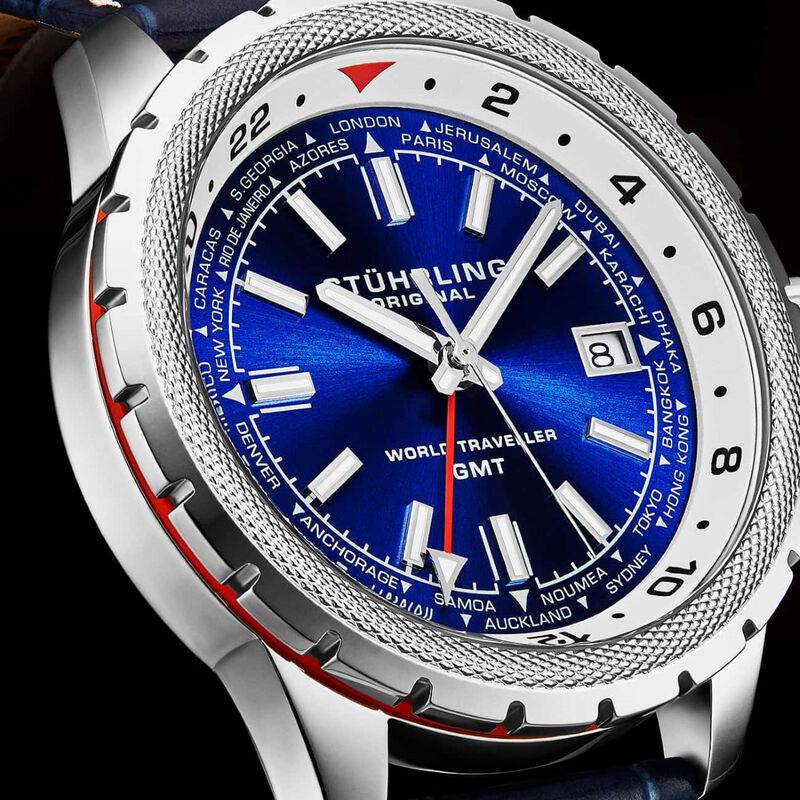 Reloj Stuhrling para hombre 1014.02 GMT 42 mm image number null