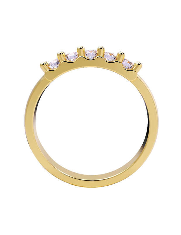 Anillo de Compromiso en Oro de 14K con Circonia... image number null