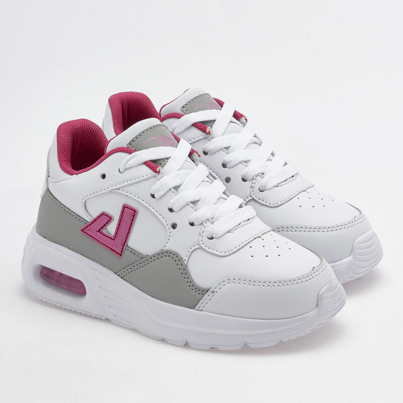 Apoort Tenis deportivo para ni&ntilde;a blanco gris fu... image number null