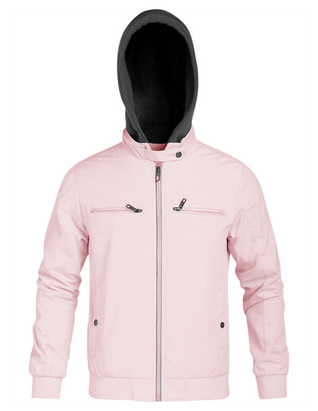 Chamarra Boomber Mujer Cuello Redondo Con Gorro image number null
