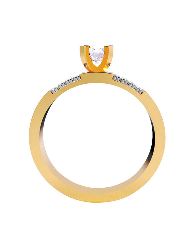 Anillo de Compromiso en Oro de 14K con Circonia... image number null