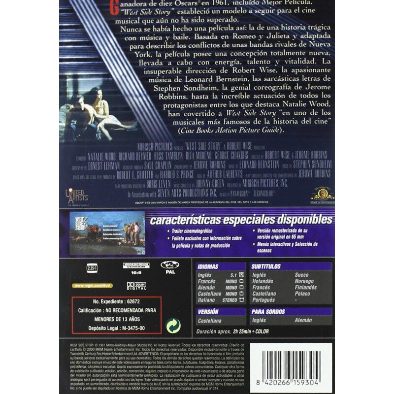 West Side Story (St.Cla.) [DVD] image number null
