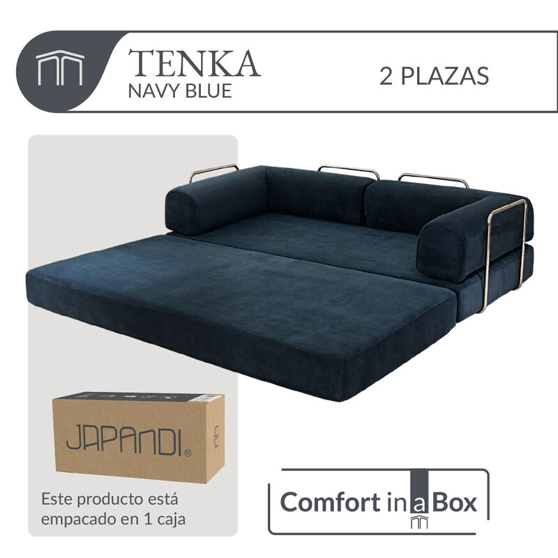 Sof&aacute; Espuma Alta densidad TENKA Navy Blue 2 pla... image number null