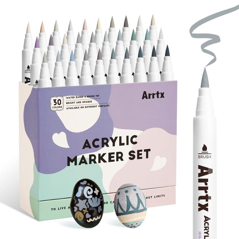 Marcadores De Pintura Arrtx 30 Tonos Gris Con P... image number null