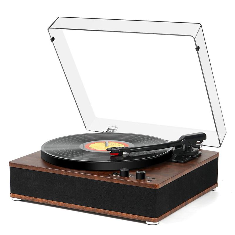 Tocadiscos Bluetooth y USB Retro Caoba Bonn image number null