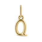 Dije De Oro Amarillo De 10K (Letra Q) Sin Cadena