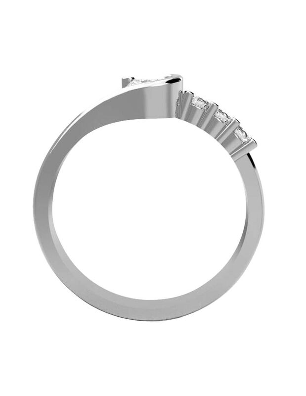 Anillo de Compromiso en Oro de 14K con Circonia... image number null