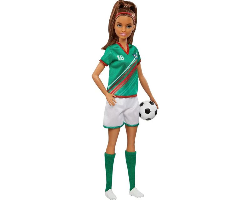 Barbie Profesiones Jugadora de F&uacute;tbol Playera V... image number null