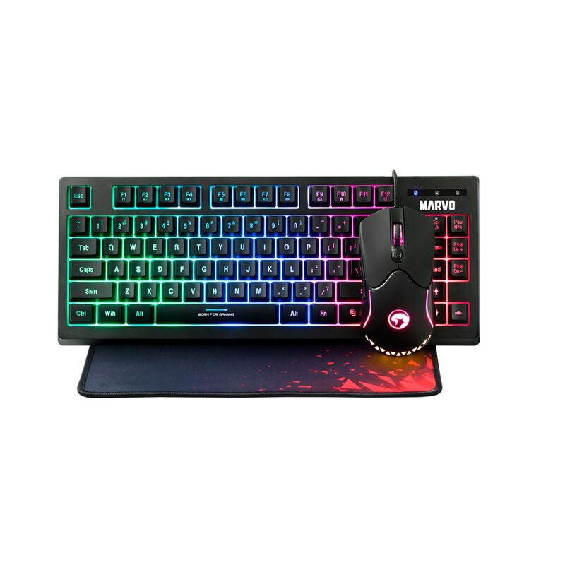 Set Cm-310 Blanco Marvo Teclado Mouse y Tapete ... image number null