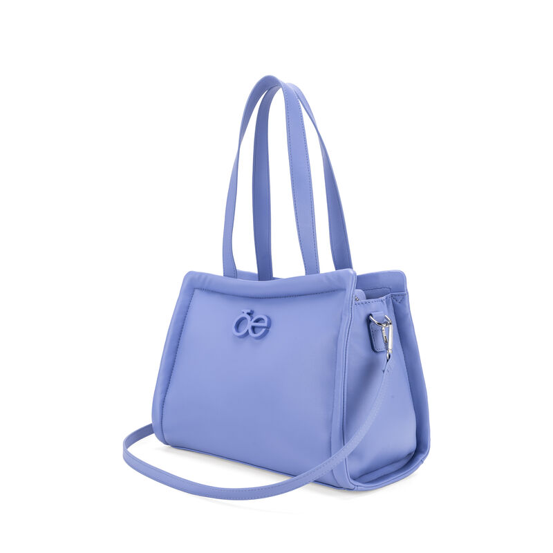 Bolsa Tote Mediana Acolchonada Color Azul image number null