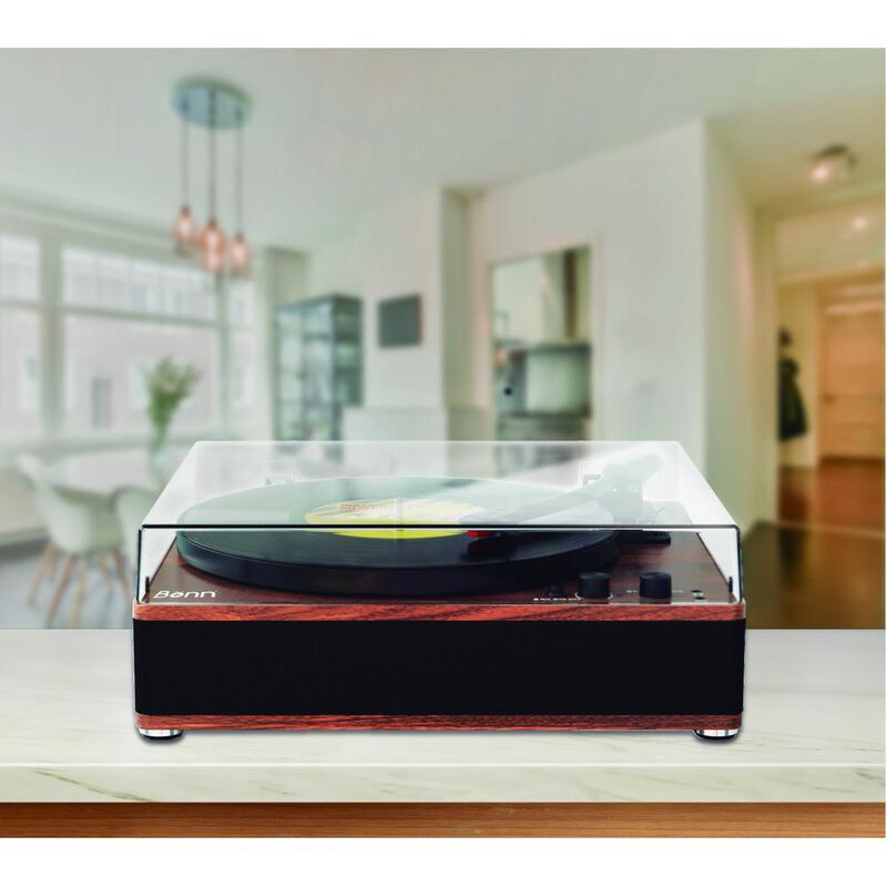 Tocadiscos Bluetooth y USB Retro Caoba Bonn image number null