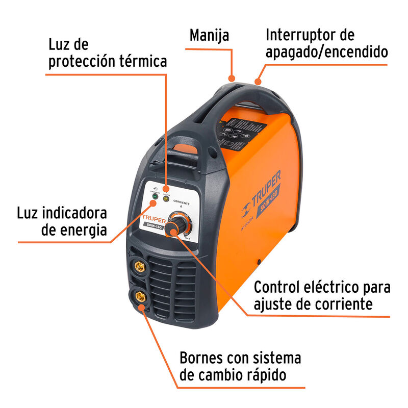 Soldadora Inversora 130 A 127V Truper image number null