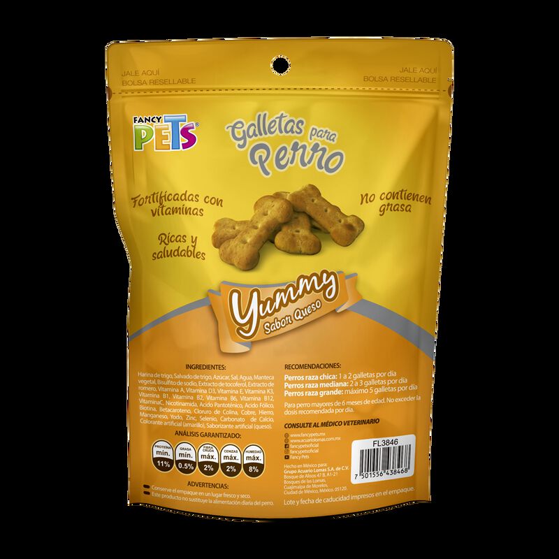 Fancy Pets Yummy Galletas Sabor Queso Para Perr... image number null