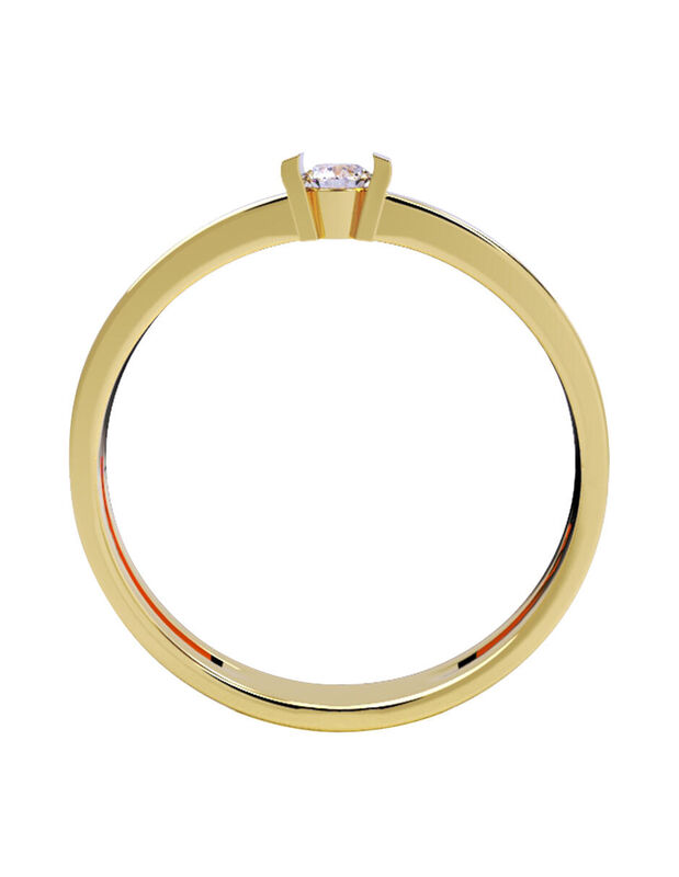 Anillo de Compromiso en Oro de 10K con Circonia... image number null