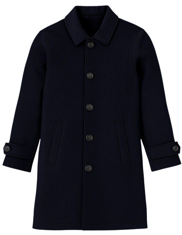 Abrigo Largo Hombre Gamuza Premium Marino Roose... image number null