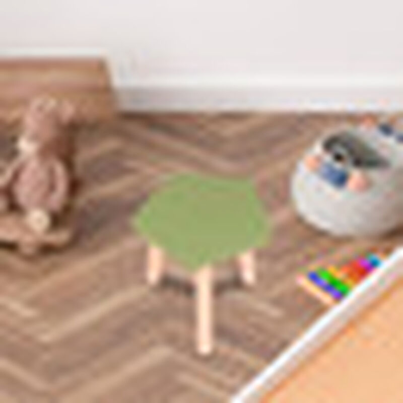 Banquito de Madera para Ni&ntilde;os- Pentagono - Verd... image number null