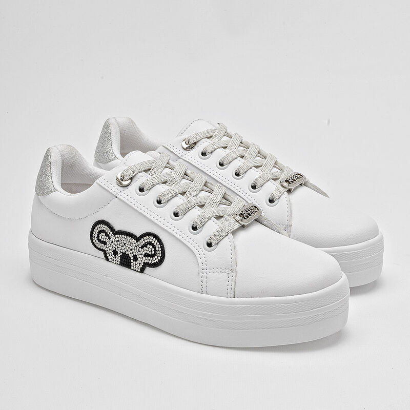 Been Class Tenis urbano para mujer blanco plata image number null