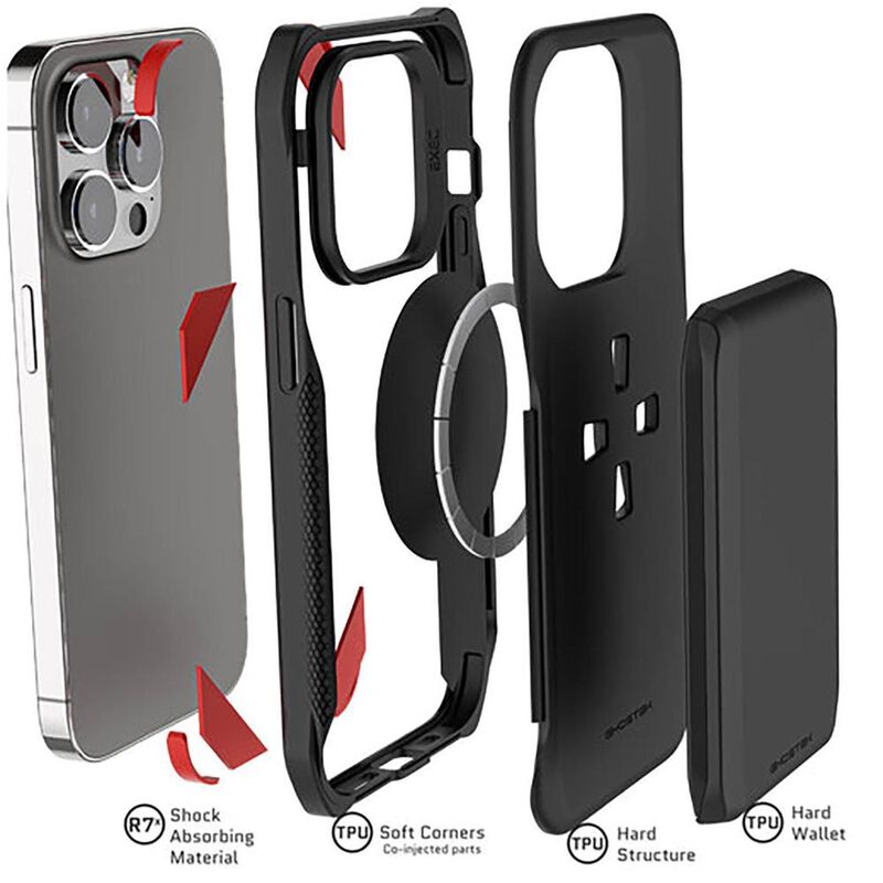 Funda GHOSTEK Exec para iPhone 14 PRO Negra con... image number null
