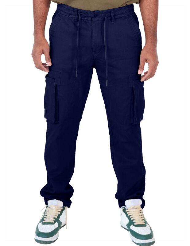 Pantal&oacute;n Jogger Hombre Ajuste En Cintura Azul M... image number null
