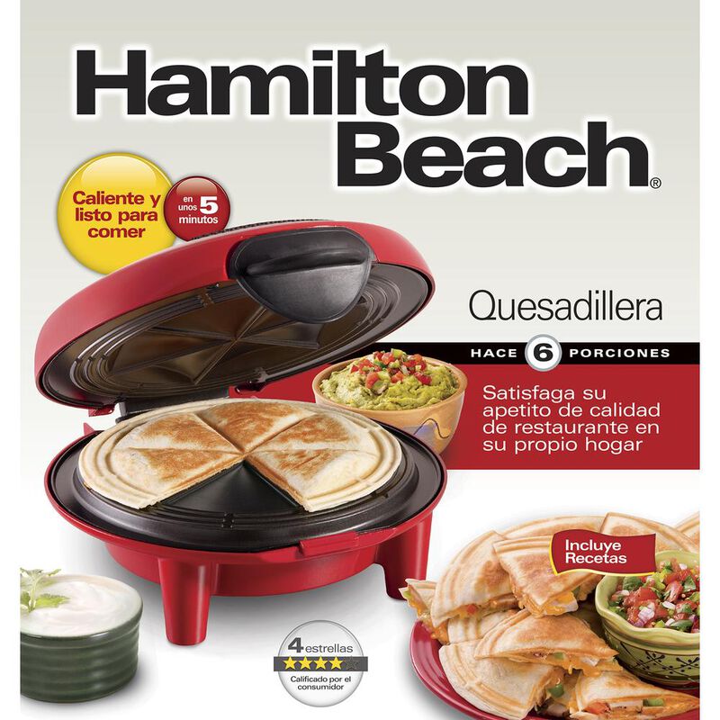 QUESADILLERA SARTEN HAMILTON BEACH 25409 6 REBA... image number null