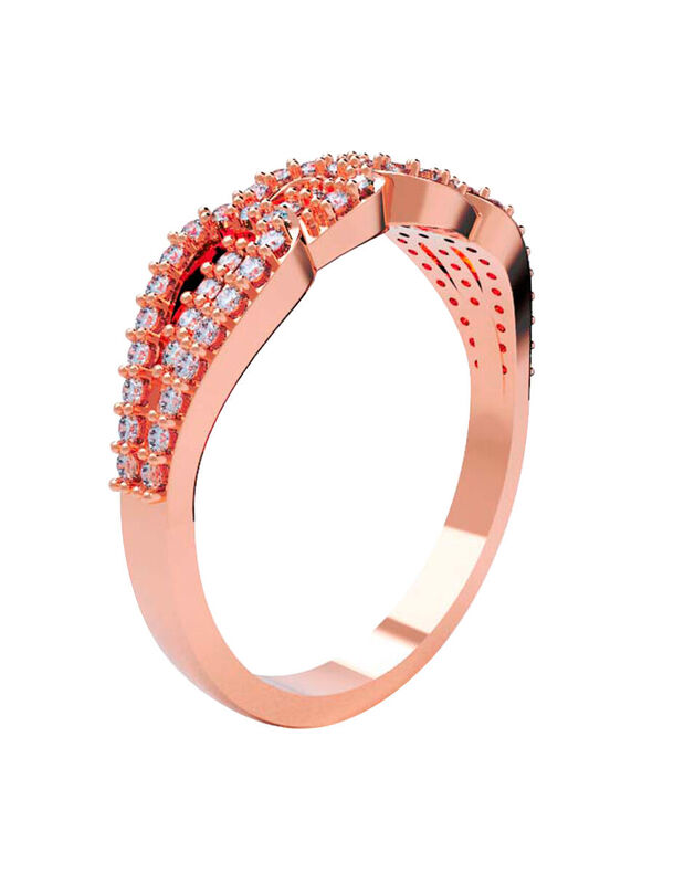 Anillo de Compromiso en Oro de 10K con Circonia... image number null