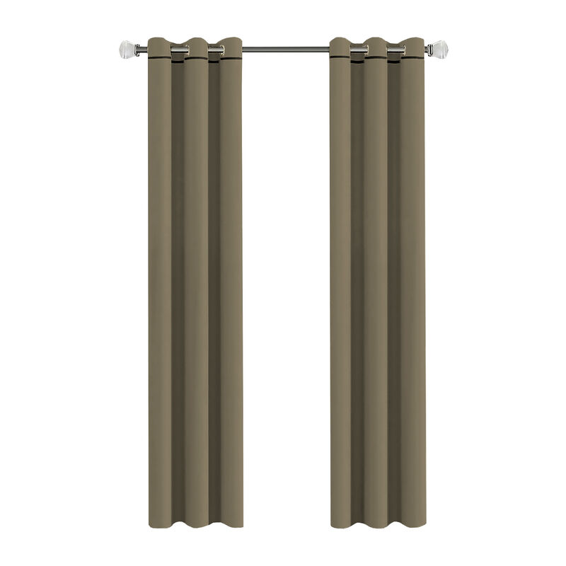 Cortinas Black Out Lisas Color Caqui Con Argoll... image number null