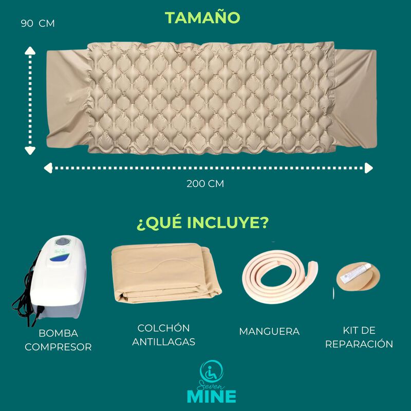 Colch&oacute;n Antiescaras Presi&oacute;n Variable + Bomba Si... image number null