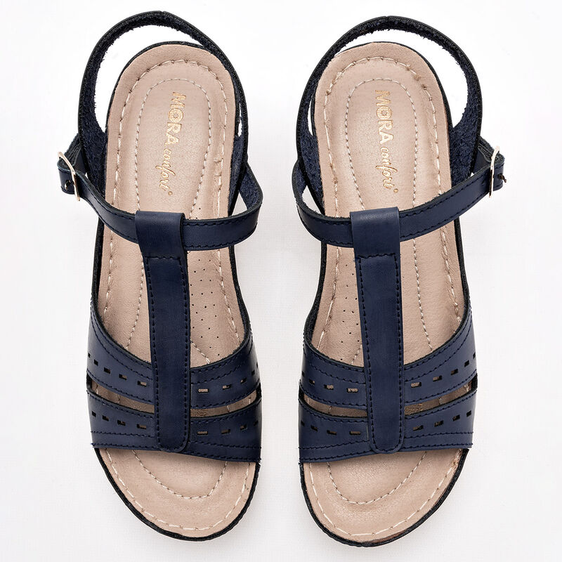 Mora Confort Sandalia para mujer marino image number null