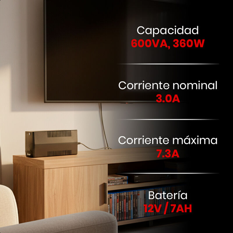 ENERGIZER No Break Ups 600va 360w Indicador Led... image number null