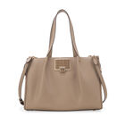 Bolsa Satchel Grande Con Herraje Color Camel