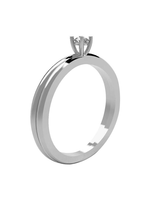 Anillo de Compromiso de 14K con Diamante de Lab... image number null