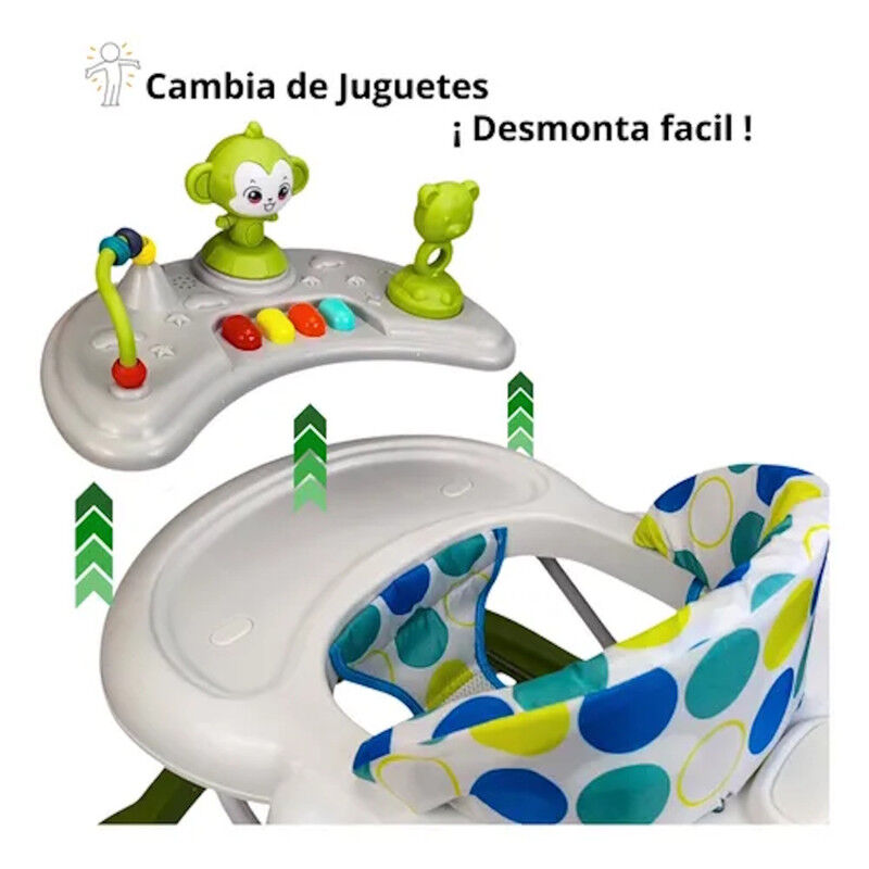 Andadera Verde Para Beb&eacute; Changuito 4 Alturas Co... image number null
