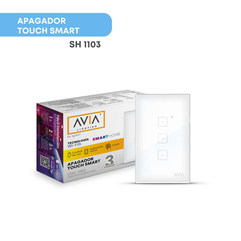 Pack 5 piezas Apagador De Pared Touch De Tres M... image number null
