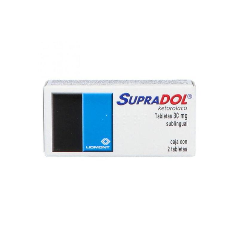 Supradol 30mg caja 2 tabletas image number null