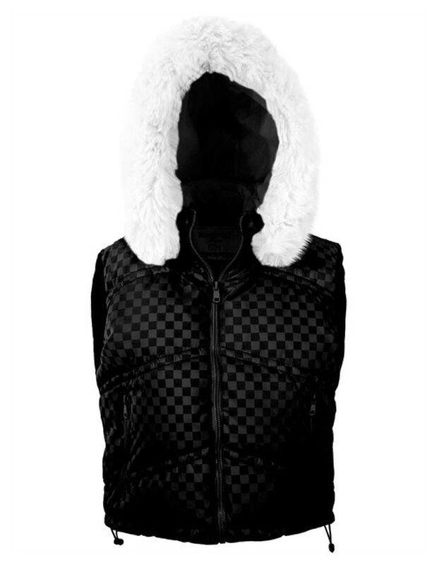 Chaleco Capitonado Corto Gorro Desmontable Negr... image number null