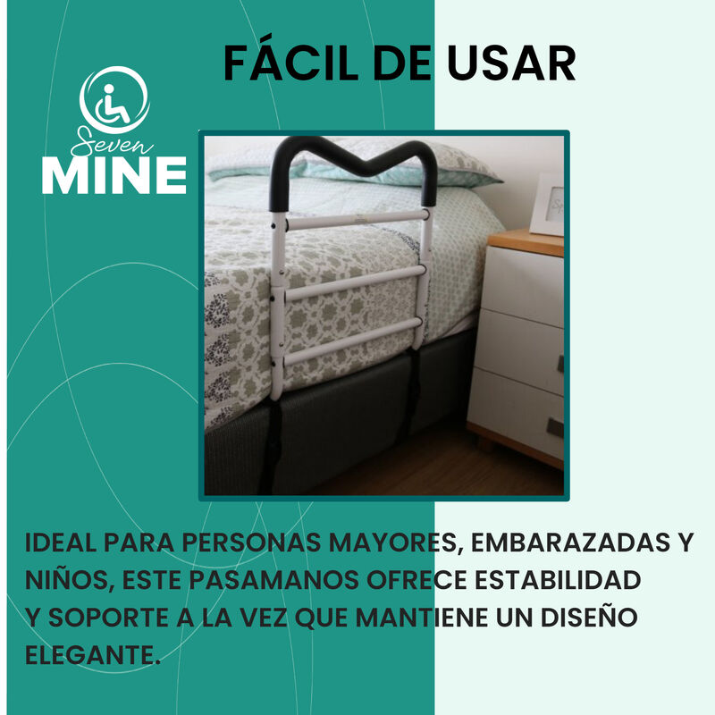 Barandal para Cama Adulto Mayor (Forma M, Blanc... image number null