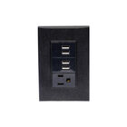 Placa con 4 conectores USB y 1 Contacto color Grafito iGoto