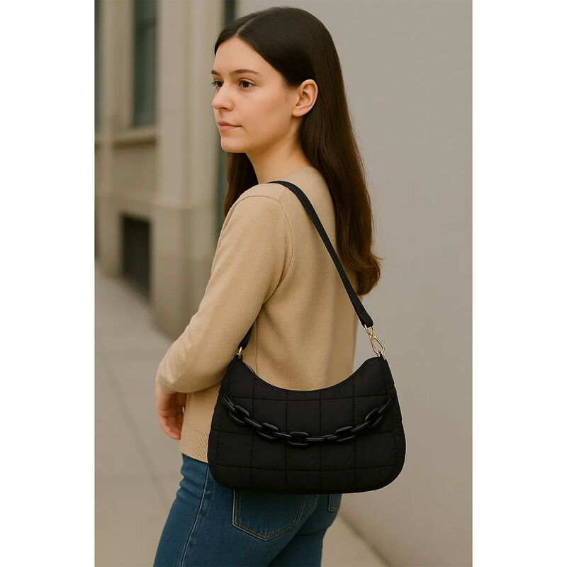 Crossbody Negro de Cuero Sint&eacute;tico para Adultos image number null