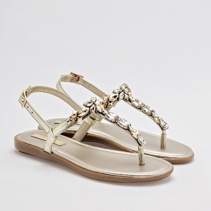 Moramora Sandalia para mujer dorado image number null