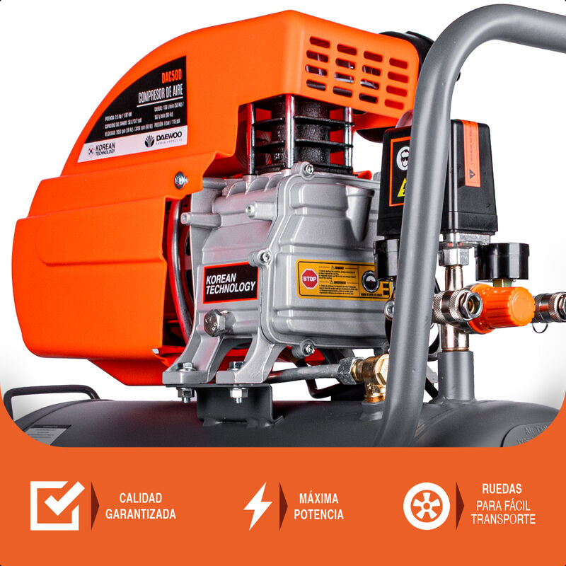 Daewoo Compresor de Aire 50 Litros 2 HP 8 Bar/1... image number null