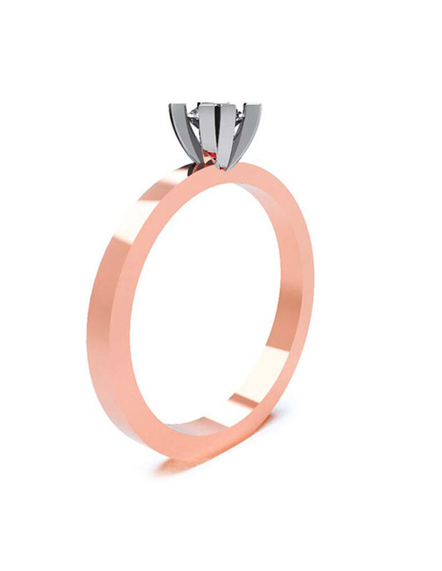 Anillo de Compromiso de 14K con Diamante de Lab... image number null