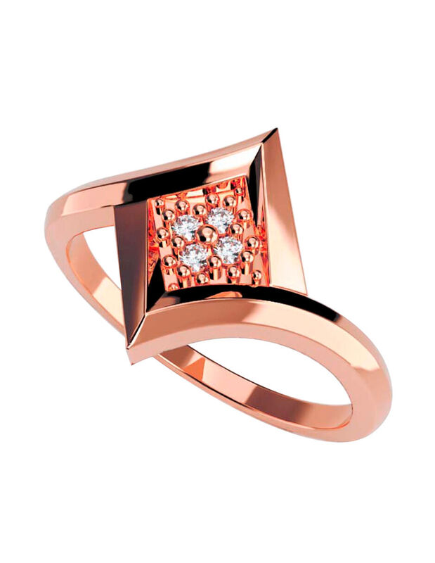 Anillo de Compromiso en Oro de 14K con Circonia... image number null