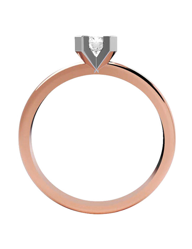 Anillo de Compromiso en Oro Rosa 14K con Circon... image number null