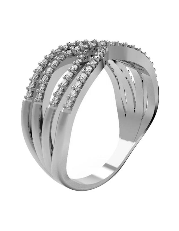 Anillo de Compromiso en Oro de 14K con Circonia... image number null