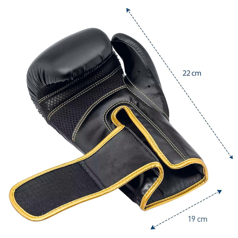 Guantes de Box 10 oz Negro con Dorado + Protect... image number null