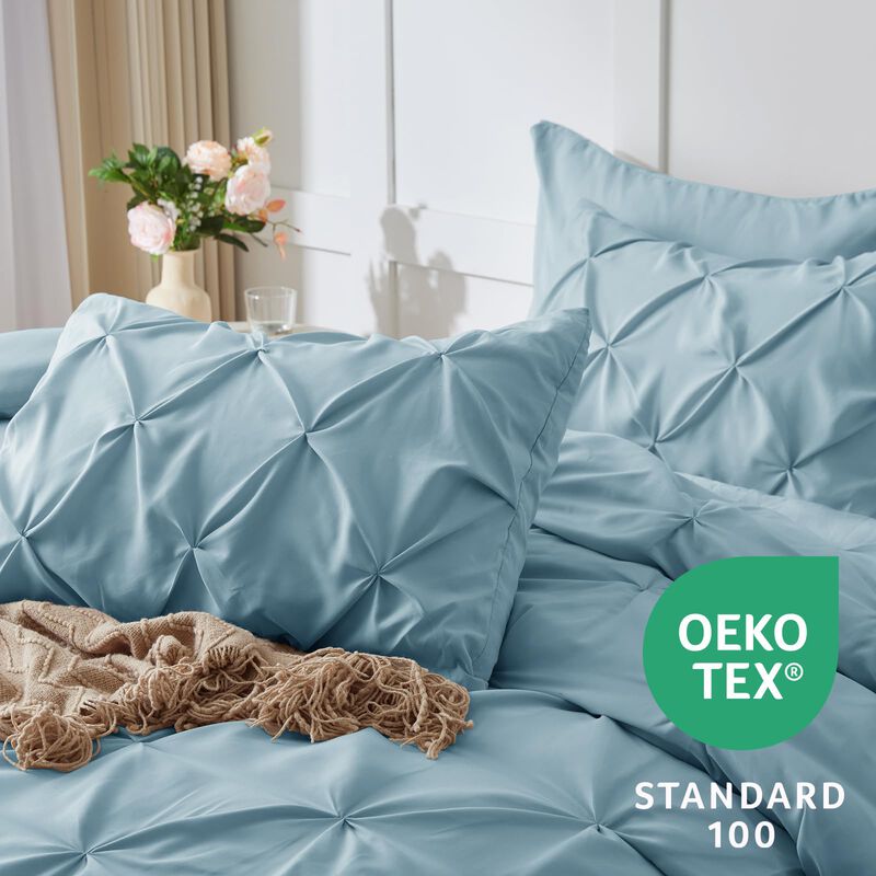 Juego De Edred&oacute;n Cozylux Blue Pintuck King Size... image number null