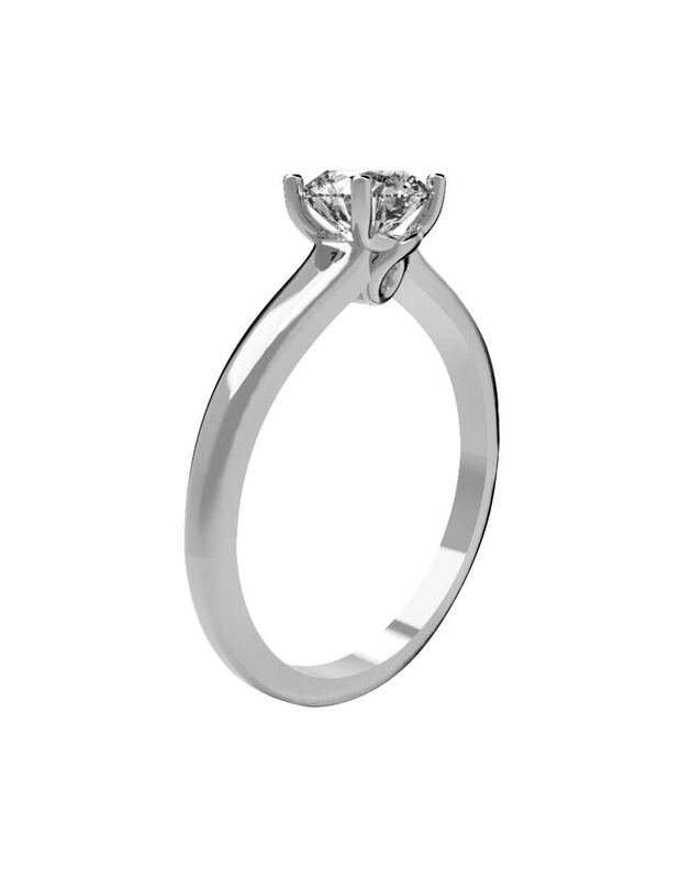 Anillo de Compromiso en Oro de 10K con Circonia... image number null