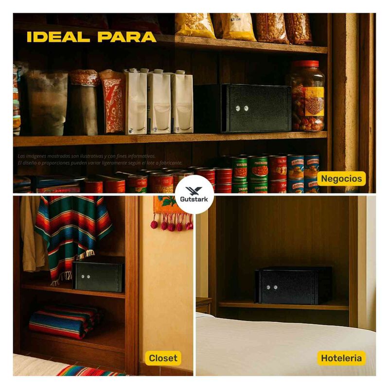 Caja Fuerte Seguridad Doble Cerradura Ranura De... image number null
